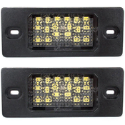 shumee VW Bora Golf IV V Kombi Passat B5 FL Tiguan I Touareg I Porsche Cayenne I LED luči registrske tablice 2 kom. set