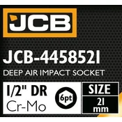 JCB UDARNI KLJUC GLAVE DUBOKE 1/2 Cr-Mo 6-kraki 21mm NASTAVAK KLJUCA