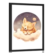 Plakat zasanjani psiček - 60x90 no frame