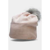 Womens winter hat 4F Light pink