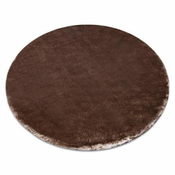 eoshop Okrogla pralna preproga LAPIN shaggy nedrseča, slonokoščena kost/čokolada ( - Velikost: krog 100 cm)