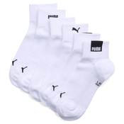 PUMA Unisex Quarter Socks (3-Pack), Clothing, White/Black, 39-42