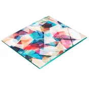 shumee Trpežna in elegantna steklena tabla z abstraktnim mozaičnim vzorcem 60x52 cm