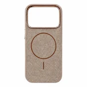 Silikonski ovitek LUXURY z Magsafe za iPhone 17 - rjav z bleščicami