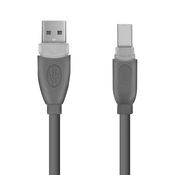 LINQ LinQ USB 2.0 tip A moški na USB 2.0 tip B moški kabel, 3 m - siv za tiskalnik, trdi disk, kamero, (21262052)
