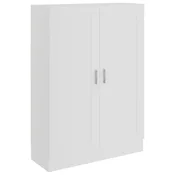 Vidaxl Knjižna omara bela 82,5x30,5x115 cm inženirski les