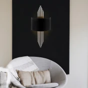 Opviq Zidna lampa E27 Max 40W, Crno-Srebrna