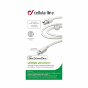 CellularLine USB kabel, Lightning konektor, 2m, bel