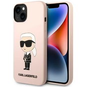 Karl Lagerfeld iPhone 14 6,1 hardcase pink Silicone Ikonik (KLHCP14SSNIKBCP)