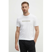 Pamučna majica Calvin Klein za muškarce, boja: bijela, s tiskom, K10K113110