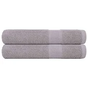 Vidaxl Brisače FROGN 2 kosa sive 100x200 cm 360 g/m2
