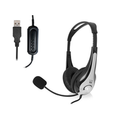 Slušalke Ewent, nadzor glasnosti, mikrofon, USB, EW3565