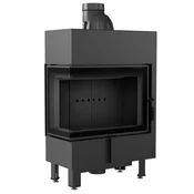 Kratki vgradni kamin LUCY/12/SLIM/L/BS/BLACK