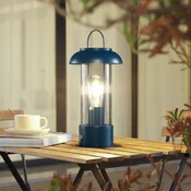 Lindby LED namizna svetilka na baterije Yvette, modra, IP44, dotikni regulator - Sodobni - modra, prosojna - Kovina
