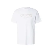 GUESS Majica bež/bela