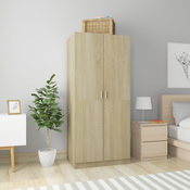 VIDAXL garderobna omara (80x52x180cm), sonoma hrast