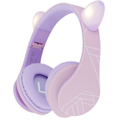 PowerLocus djecje bežicne slušalice P2, ružicaste-ljubicaste
