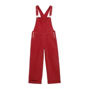 Pull&Bear Kavbojke z naramnicami ognjeno rdeča