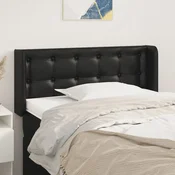 Uzglavlje s ušima crno 103x16x78/88 cm od umjetne kože