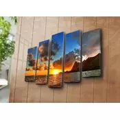 Wallity Dekorativne slike na platnu, 19x70cm, 5 komada, Šarene