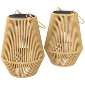 Homestar Set talnih svetilk, viseče solarne lanterne, 16x16x21 cm, rjave barve