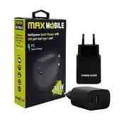 MAXMOBILE KUCNI PUNJAC PD QC3.0 DUO TYPE C 20W+USB 38W 2UTR3068-QP