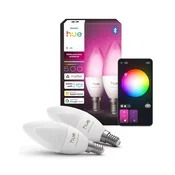 Komplet 2x LED RGBW zatemnljivih žarnic Philips Hue WACA B39 E14/3,7W/230V 1000-20000K