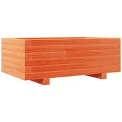 Vidaxl Vrtno cvetlično korito vošč. rjavo 70x40x26,5 cm trdna borovina