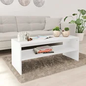 Stolic za kavu bijeli 100 x 40 x 40 cm od konstruiranog drva