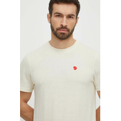 Kratka majica Fjallraven Hemp Blend T-shirt moška, bež barva, F12600215