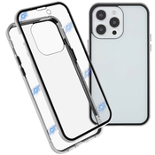 Magnetni Full-body ovitek Stronghold za iPhone 16 Pro Max - srebrn