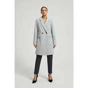 Womens coat with buttons MOODO - gray
