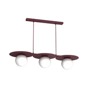 Lestenec na kablu FLAT 3xE27/15W/230V bordo
