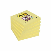 Post-It Listki Super Sticky - rumeni, 7,6 x 7,6 cm, 6 kosov