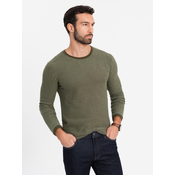 Ombre Knitted mens RELAXED FIT sweater with patterns - navy blue