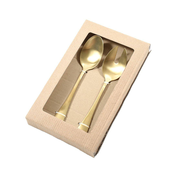MHOME Set servirni pribor/2 kos/mat zlat/inox