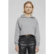 Womens cropped hoodie Terry Hoodie gray