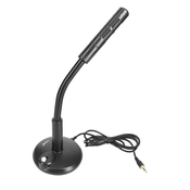 LINQ Prikljucek za namizni mikrofon 3,5 mm, vsesmerni zvok z zmanjšanjem šuma, LinQ - ČRN, (20731590)