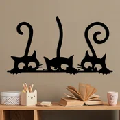 Opviq Zidna dekoracija Cat 5, 60x33 cm, 1.5 mm, Crna