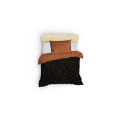 LEssentiel Maison Ranforce posteljina Dawn Copper, 155x200cm, Crno-braon