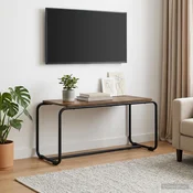 vidaXL TV stojalo 80 x 35.5 x 42 cm Dimljen hrast Inženirski les