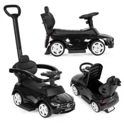 ECO TOYS Guralica Mercedes C CLASS sa interaktivnim volanom i ručkom, crna