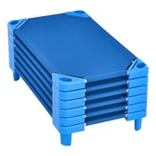 VEVOR Otroška posteljica za dremež paket 6 kosov 102x57x15 cm modra