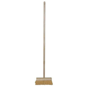 Ostatní Metla EURO tools 139718 Sidewalk broom, 250 x 60 mm, with 120 cm handle, 10 cm pile, red