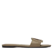Natikači Calvin Klein Square Flat Sandal Emblem HW0HW03128 Bež