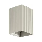FARO 40536 - Zidna svetiljka SOLE 1xGU10/8W/230V, siva, rebrasta, uglasta