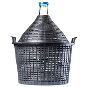 KADAX Steklenica za vino 25L v košarici s pokrovčkom