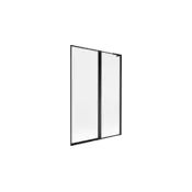 Mexen Mist L 2-delna prha za kopalno kad, desna 120 x 150 cm, črn okvir, črna - 8A9L-120-011-70-70-P