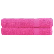 Vidaxl Premium brisače SOLUND 2 kos roza 100x200 cm 600 gsm