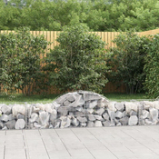 Lucne gabionske košare 10 kom 200x50x40/60 cm pocincano željezo
